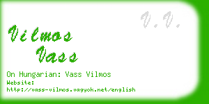 vilmos vass business card